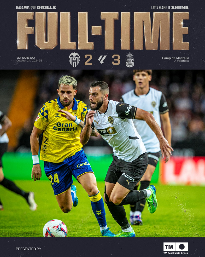 ysbSPORTS-瓦伦西亚主场告负，目前积分榜下滑